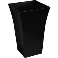 1 x Black Tall Shiny Milano Gloss Plastic Flower Planters For Home - Black