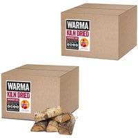 Silver Birch Firewood Log Boxes 23ltr - Brown / 12kg