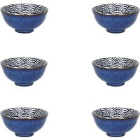 Satori 6-Piece Porcelain Miso Bowl Set - Blue / 5.2cm