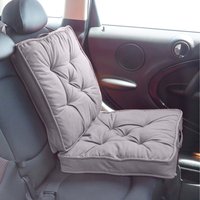 Cotton Travel Support Booster Cushion - Charcoal Grey