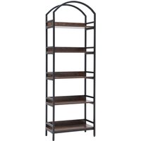 Shelf Arched Vintage Wood Display Book Rack - Brown