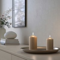 Scented Pillar Candles - Brown