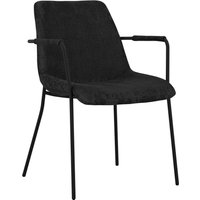 Pair of Carlo Black Arms Chair - Black