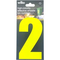High Visibility Reflective Wheelie Bin Number - Yellow / 2