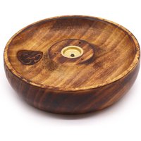 Incense Stick Cone Burner Disc Om - Brown