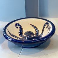 Signature Octopus Ceramic Mini Tapas Bowls - Blue