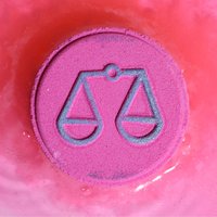 Zodiac Bath Fizzers Libra Herbal, Citrus Floral Fragrance - Pink