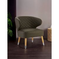 Richy Brown Leather Effect Accent Chair - Brown