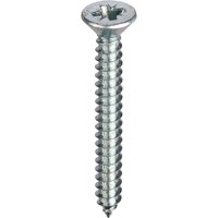 Self-Tapping Screws Pozi Csk Head AB DIN 7982C BZP - 8G x 1.1/4" (4.0 x 30mm) - Box of 200 - Grey