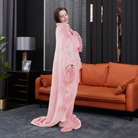 Wearable Super Soft Lounge Blanket - Pink