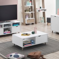 Pulford Coffee Table With Two Drawers - White