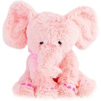 Plush Super Soft Elephant Teddy Bear Toy with Ribbon - Pink