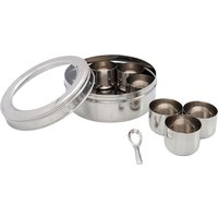 Buckingham Stainless Steel Spice Box Jar Condiment Storage Container 18.5 cm - Silver