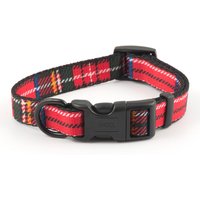Tartan Adjustable Collar - Red / 50cm