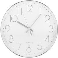 Silver Numbers Wall Clock