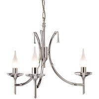 Brightwell Chandelier 3 Light Polished Nickel Finish, G9 - Polished Nickel