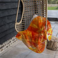 Orange Geometric Blanket - Orange