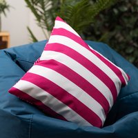 Icon Deck Stripe Outdoor Cushion - Reversible Print - Pink