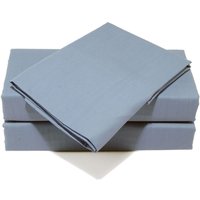 Percale Pastel Double Bed Fitted Sheet - Ocean