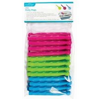 Plastic Dolly Clothes Pegs - Multi - Pack of 24 - Multi