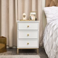 Aisby Bedside Table - White