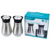 Stainless Steel Salt Pepper Shaker Set - Silver - Silver