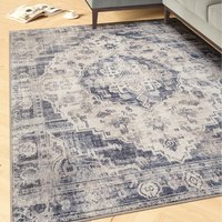 Beige Vintage Washable Area Rug - Beige / 60cm x 240cm