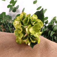 Artificial Silk Hydrangea Pick 35cm - Green