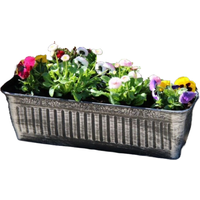 Floral Fluted Trough - Antique Silver / 11.5l