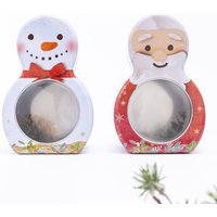 2 Christmas Cookie Tins - Clear 2 Tins