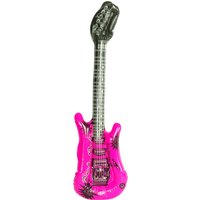 Cheetah Party Inflatable 55cm Guitar Yodel - Pink