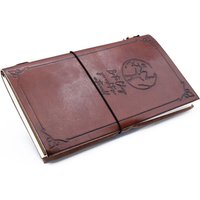 Handmade Leather Journal Be the Change (80 pages) - Brown