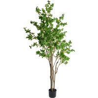 Breeins Artificial Enkianthus Tree in Pot for Home Decoration - Green / 75cm