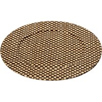 Pandanus Black And Natural Charger Plate - Black & Brown