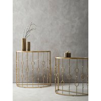 Faiza Set of 2 Art Deco Console Tables - Gold