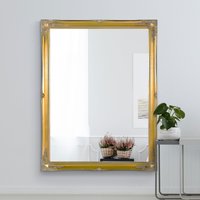 Hamilton Vintage Gold Antique Design Wide Wall Mirror 137 x 106cm - Gold