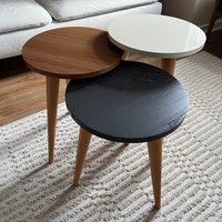 Torino 3-Piece Glossy Modern Coffee Table Set - Multi