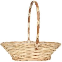 Large Single Peeled Country Basket 2 Pack - Brown
