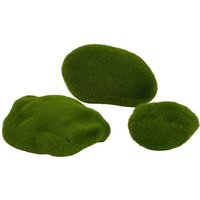 KDMD Faux Moss Three-Piece Pack for Retail Displays & Decor in Green