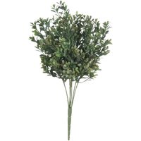 Lemon Pavilion Furniture and Decor Red Tipped Leaf Spray Artificial Plant, L26 x W26 x H39 cm - Green/Red in Green