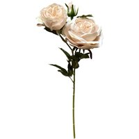 The Natural Garden Collection Palest Blush Charity Rose (Single Stem Flower) - Plastic - Height 58 cm - Pink