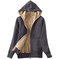 Womens Hooded Reversible Jacket - Grey / L