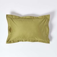 1000 Thread Count Egyptian Cotton Oxford Pillowcase - Olive Green