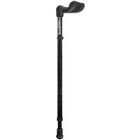 Ergonomic Carbon Black Gloss Walking Stick - Black Gloss / Right Hand