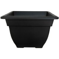 Large 38cm Square Bell Planter Plastic Black - Black / 1