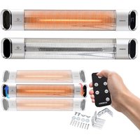 Arebos, Infrared Heater 2000W with Remote Control - Silver Arebos, Infrared Heater 2000W with Remote Control - Silver