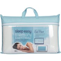 Homescapes Memory Foam Pillow with Cool Gel Pad - White