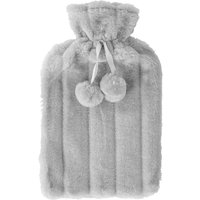 Plush Hot Water Bottle Cover - Grey