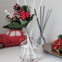 Cranberry Christmas Reed Diffuser - Clear