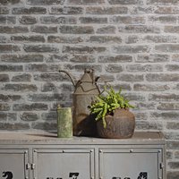 Galerie Olio Brick Wallpaper - Beige/Brown